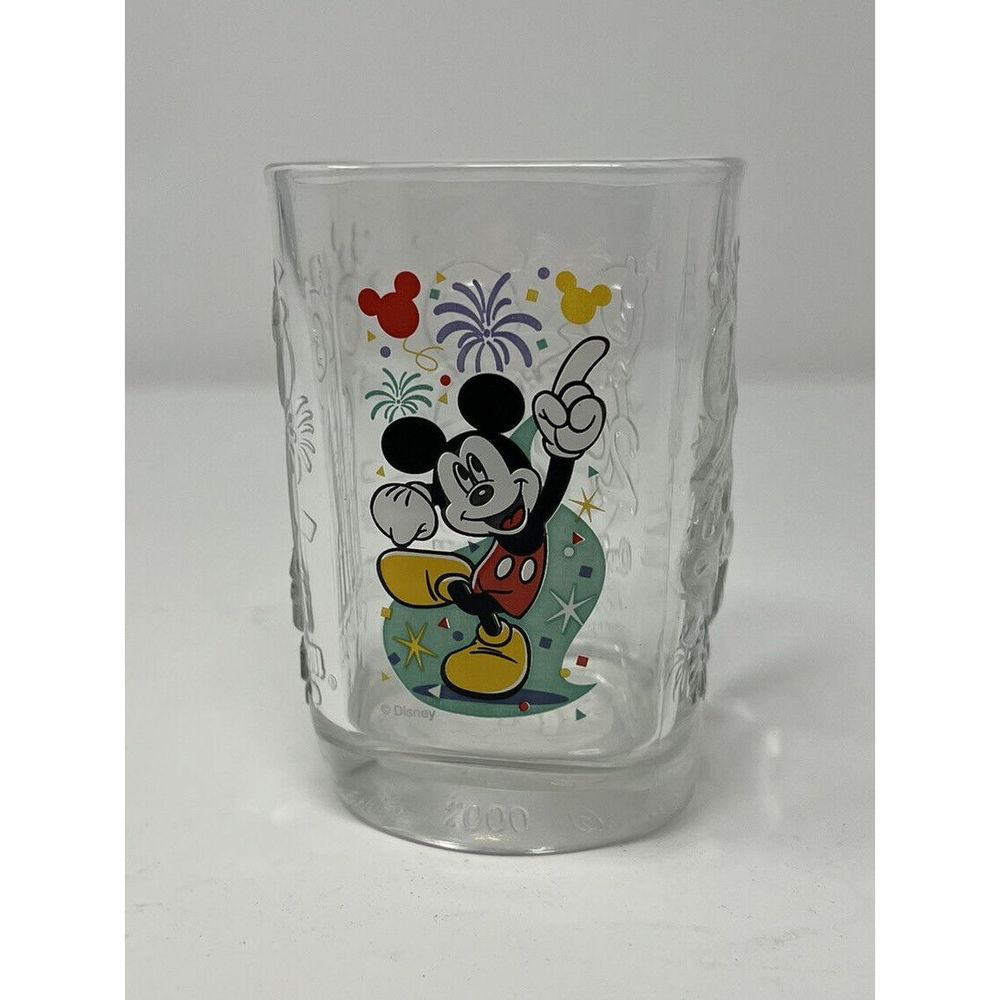 Walt Disney 2000 Celebration Disney Glass Cup Mickey Mouse McDonald’s Promotion